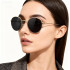 Polarized Sunglasses for Womens Men Trendy Square Hexagonal Flat Mirrored Sun Glasses UV Protection
