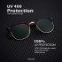 Sunglasses for Women Men Polarized Sun Glasses Retro Driving Shades 100% UV Blocking (Black Frame Grey Lens)