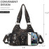 Purses for Women Small Hobo Shoulder Bags Vagen Leather Multi-Pocket Tote Bag with Zipper