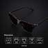 Sunglasses for Women Men Polarized Sun Glasses Retro Driving Shades 100% UV Blocking (Black Frame Grey Lens)